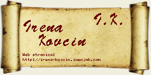 Irena Kovčin vizit kartica